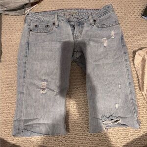 American Eagle Light Blue Denim Shorts